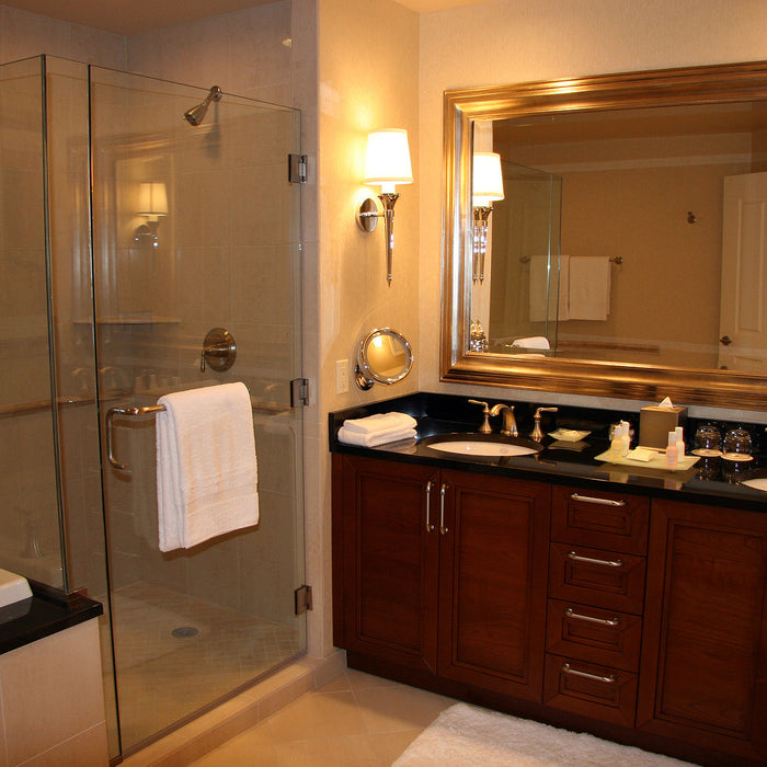 12mm stainless steel u channel - luxury bathroom with glass shower