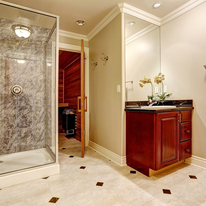 deep u channel for glass - Luxurious bathroom interior design showcases