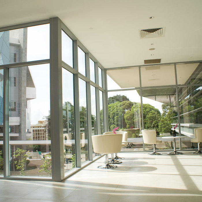 deep u channel for glass - Modern office building interior