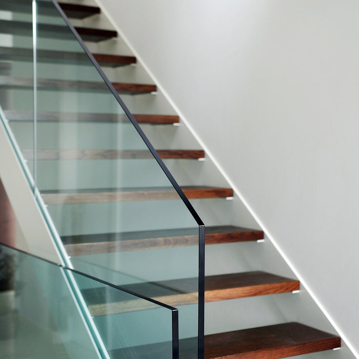 deep u channel for glass - glass balustrade in house
