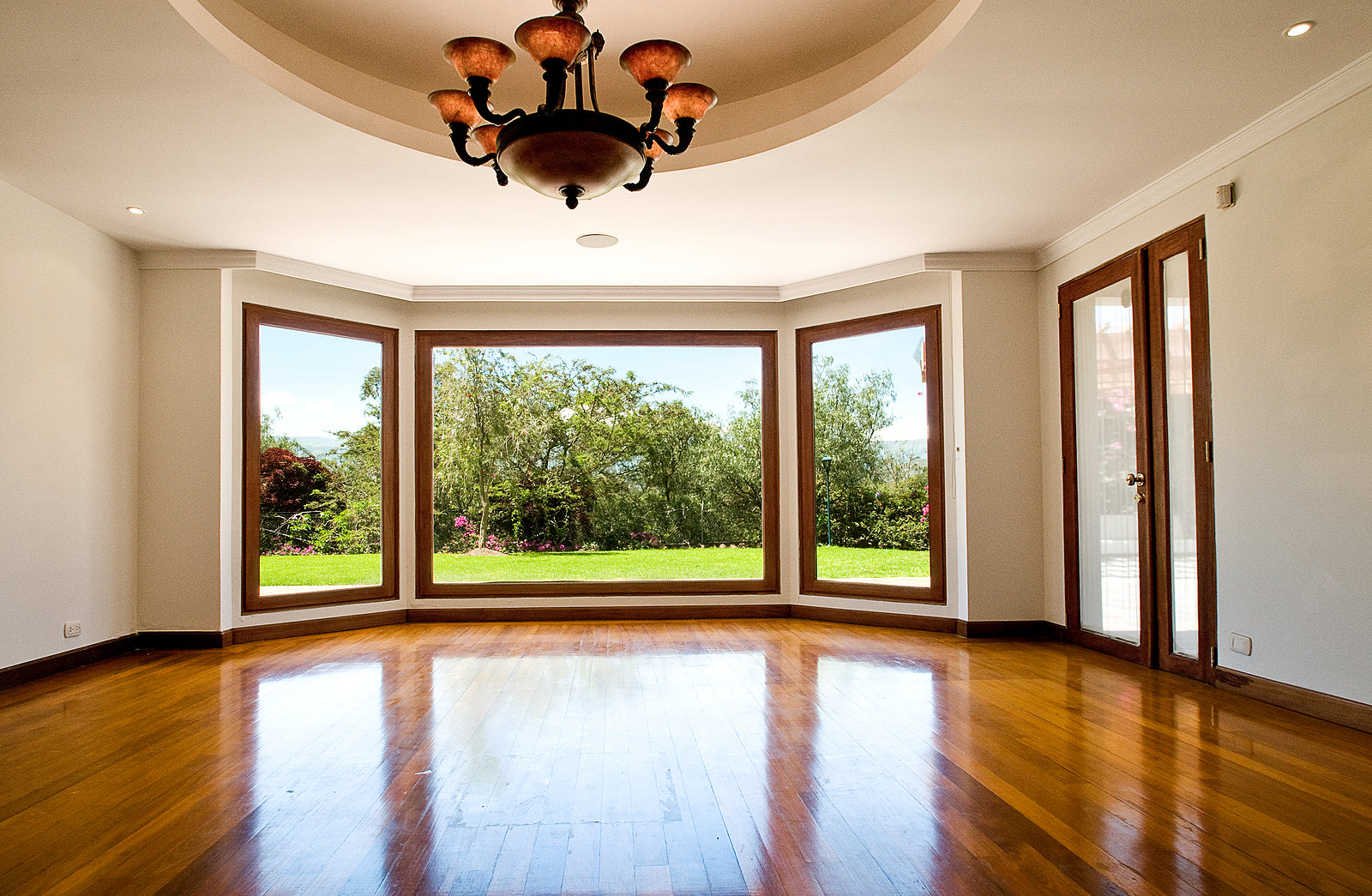 glass hardware - Empty big living room