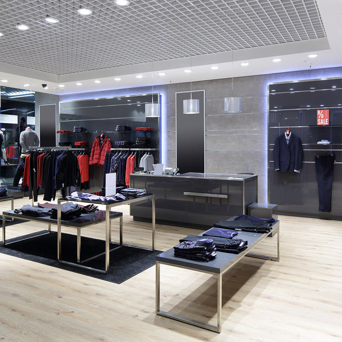 glass hardware - interior of cloth store