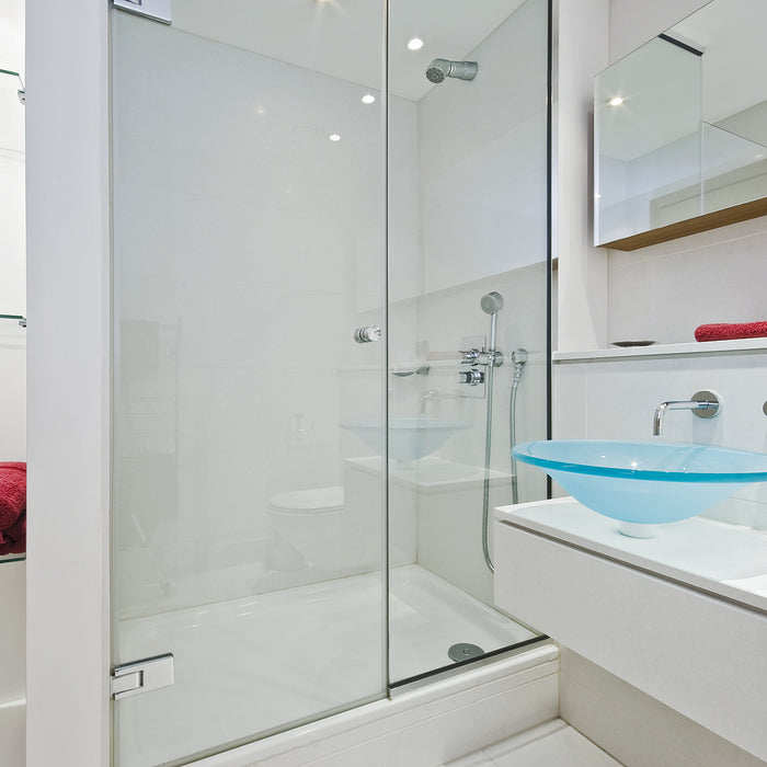 luxury shower door handles - modern luxurious en-suite bathroom