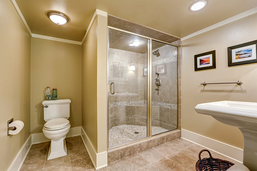 offset shower door hinges - Bathroom-Interior-With-Walk-In