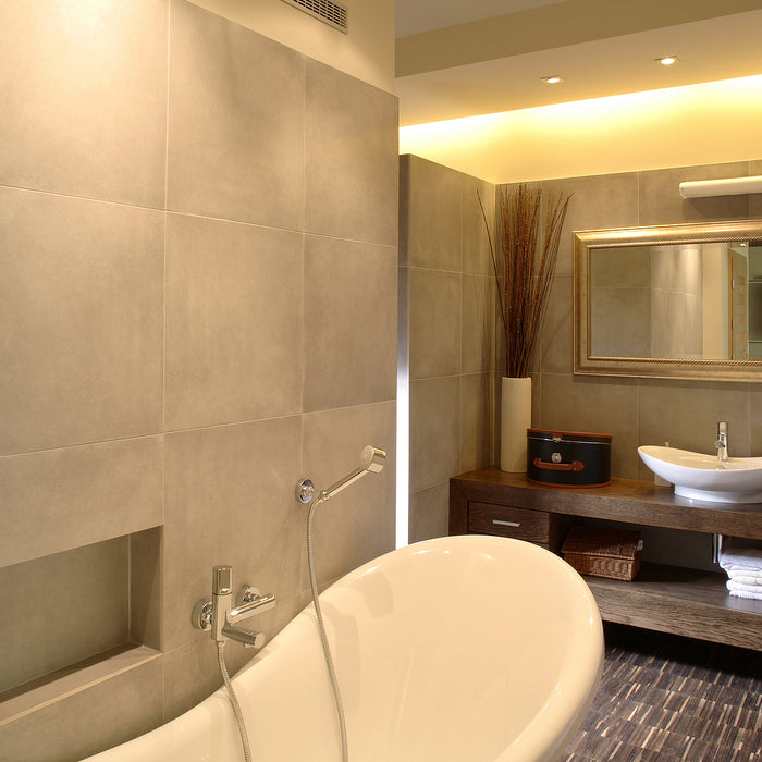 shower glass u channel - Bathroom in a luxury home