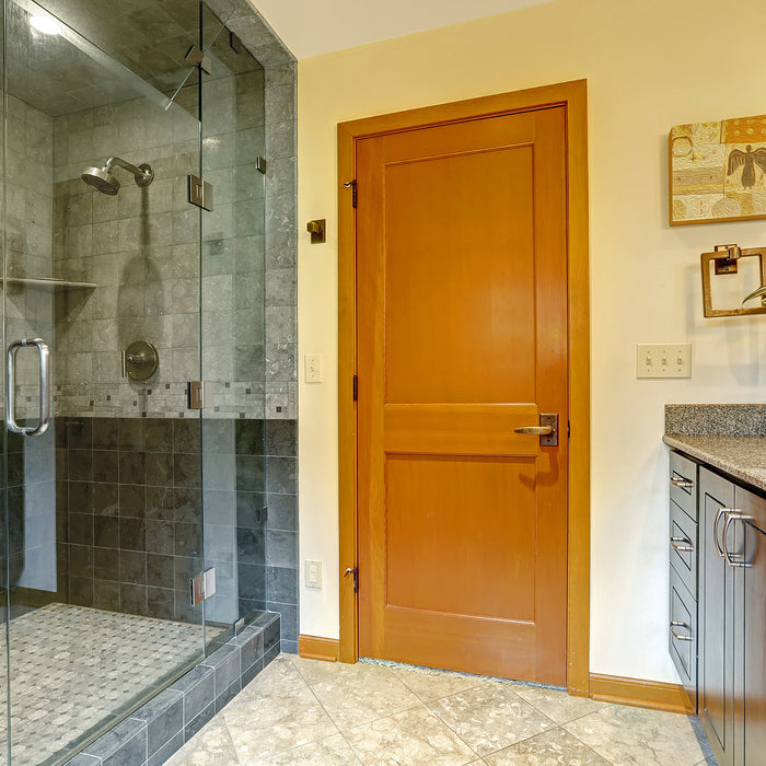 shower hinges uk - Modern bathroom interior with glass door shower