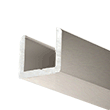 Matte Black Frameless Shower Door Aluminum Regular U-Channel for 3/8" Thick Glass