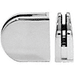 Brushed Stainless Z-Series Round Type Flat Base Stainless Steel Clamp for 1/2" Glass