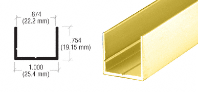 Single Aluminium Extrusion U Channel For 19 mm Glass