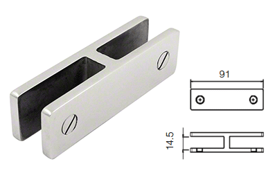 180 Degree Glass-to-Glass Bracing Clamp