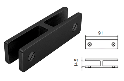 180 Degree Glass-to-Glass Bracing Clamp