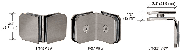 Monaco Series 90 Degree Glass-to-Glass Clamps