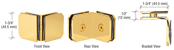 Monaco Series 90 Degree Glass-to-Glass Clamps