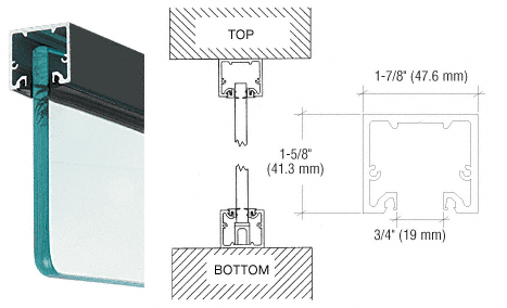6 Metre U Channel With Top Load Roll-In Glazing Gasket For 10 To 12 mm ...