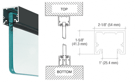 6 Metre U Channel With Top Load Roll-In Glazing Gasket For 16 to 19 mm Glass