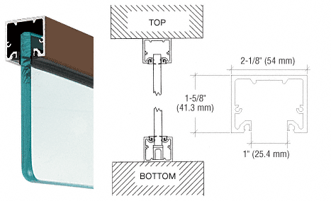3 Metre U Channel With Top Load Roll-In Glazing Gasket For 16 to 19 mm Glass