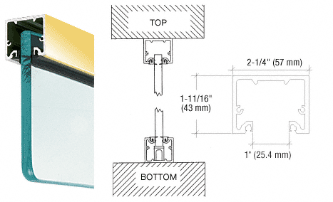 3 Metre U Channel With Top Load Roll-In Glazing Gasket For 16 to 19 mm Glass