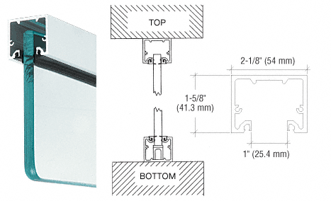 3 Metre U Channel With Top Load Roll-In Glazing Gasket For 16 to 19 mm Glass
