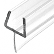 One-Piece Bottom Rail With Clear Wipe for 1/2" Glass