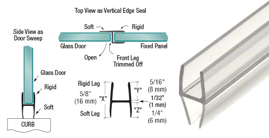 Multi-Purpose 'H' Wipe with "Extra Soft" Twin Legs (6-12mm)