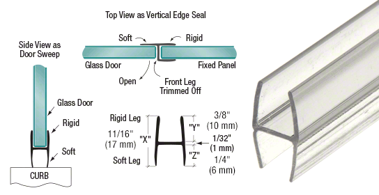 Multi-Purpose 'H' Wipe with "Extra Soft" Twin Legs (6-12mm)