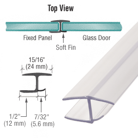 Polycarbonate H-Jamb 180 Degree with One Soft Fin (10mm) — Glass ...