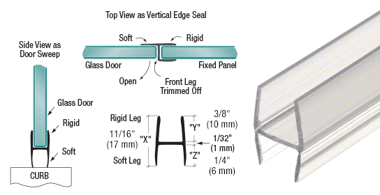 Multi-Purpose 'H' Wipe with "Extra Soft" Twin Legs (6-12mm)