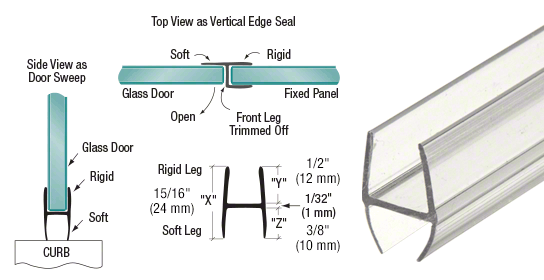 Multi-Purpose 'H' Wipe with "Extra Soft" Twin Legs (6-12mm)