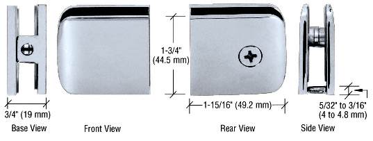 Roman Series Fixed Panel U-Clamps