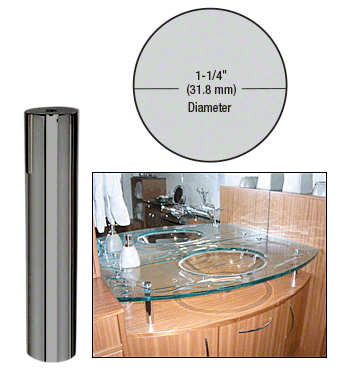 1-1/4" (32 mm) Diameter x 6" (152.4 mm) Long Standoff Bases