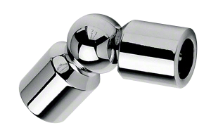 Chrome Shower Stabilizer Tube-to-Tube Knuckle Joint