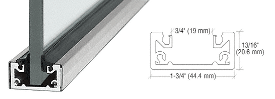 3 metre Shallow U Channel For 10 to 12 mm Glass