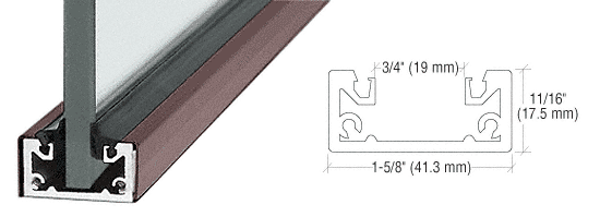 3 metre Shallow U Channel For 10 to 12 mm Glass