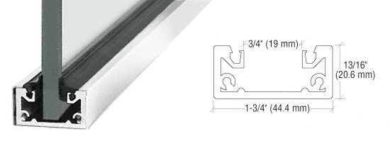 3 metre Shallow U Channel For 10 to 12 mm Glass