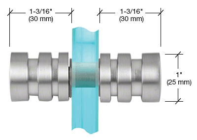 Junior Contemporary Style Back-to-Back Shower Door Knobs