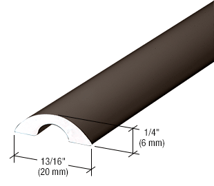 Frameless Shower Door Half-Round Threshold