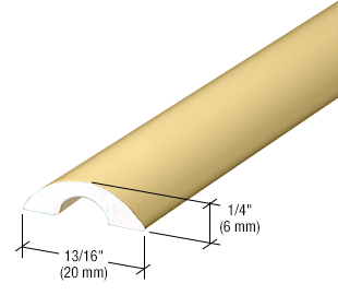 Frameless Shower Door Half-Round Threshold