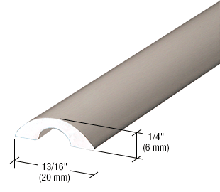 Frameless Shower Door Half-Round Threshold