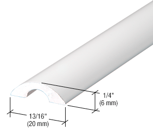 Frameless Shower Door Half-Round Threshold