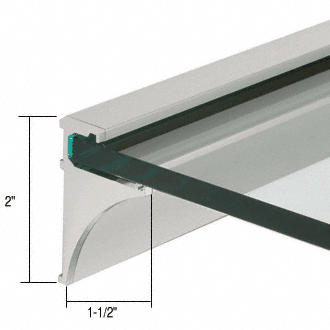 Aluminium Shelving Extrusions for Glass 914mm Length