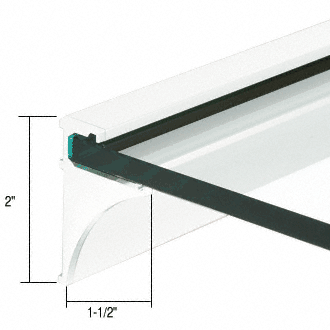 Aluminium Shelving Extrusions for Glass 914mm Length