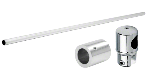 Chrome Wall-to-Glass Support Bar Kit